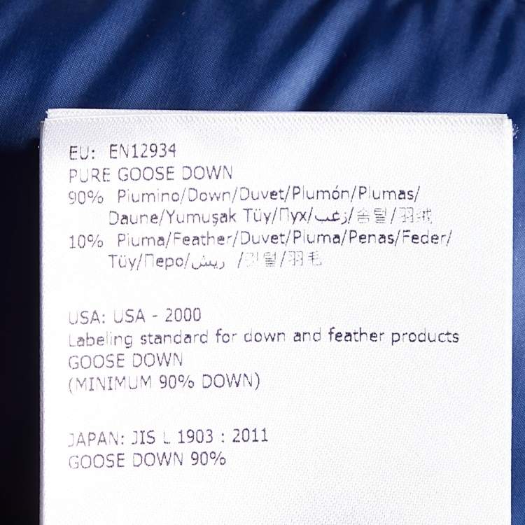 Pre Owned Moncler Blue Jeanbart Short Down Jacket M