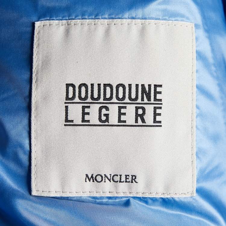 Pre Owned Moncler Blue Jeanbart Short Down Jacket M