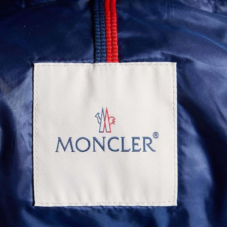 Pre Owned Moncler Blue Jeanbart Short Down Jacket M