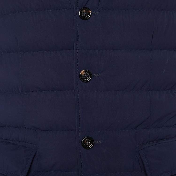 Pre Owned Moncler Navy Blue Deydier Down Puffer Jacket M