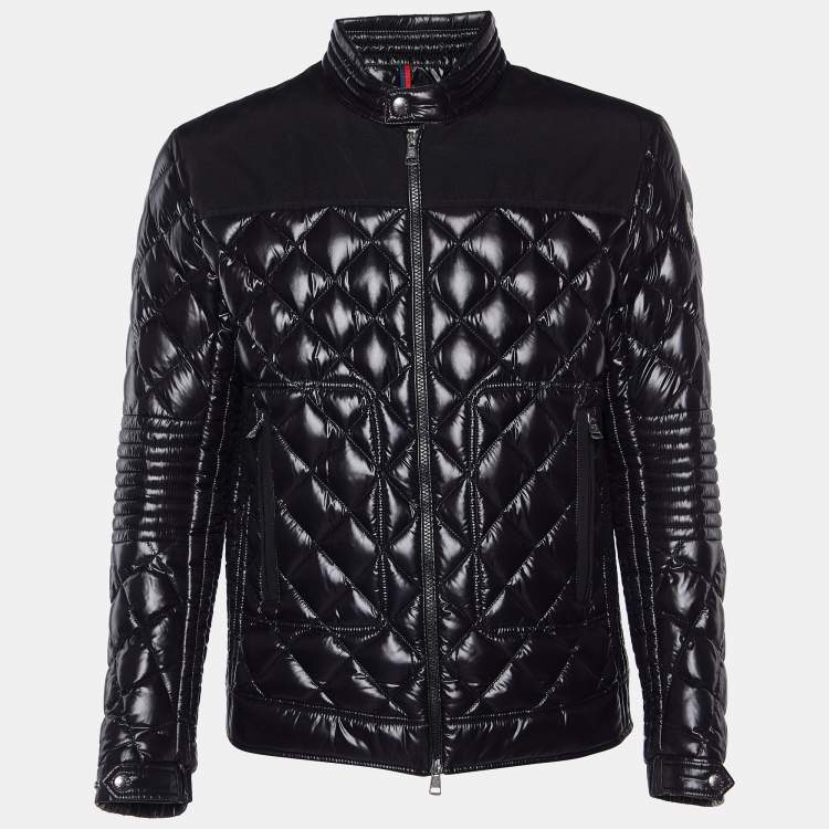 Pre Owned Moncler Black Down Quilted Veran Jacket L