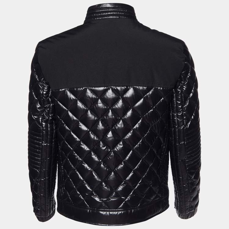 Pre Owned Moncler Black Down Quilted Veran Jacket L