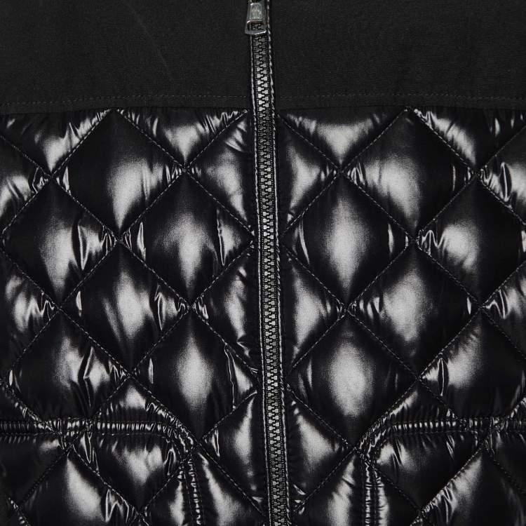 Pre Owned Moncler Black Down Quilted Veran Jacket L