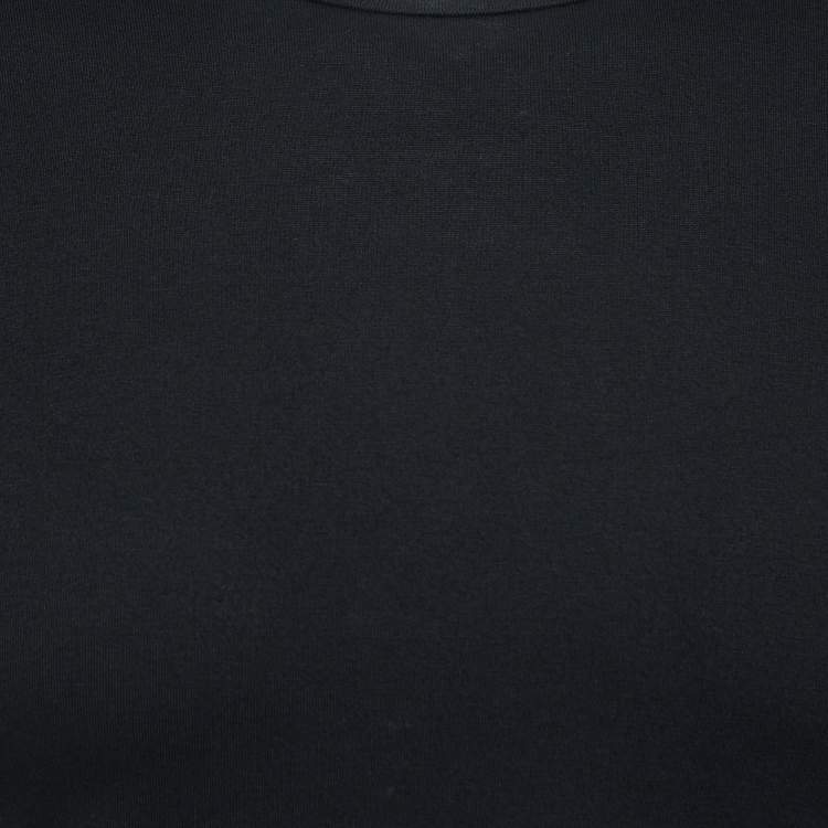 Pre Owned Moncler Black Cotton Short Sleeve T-Shirt M