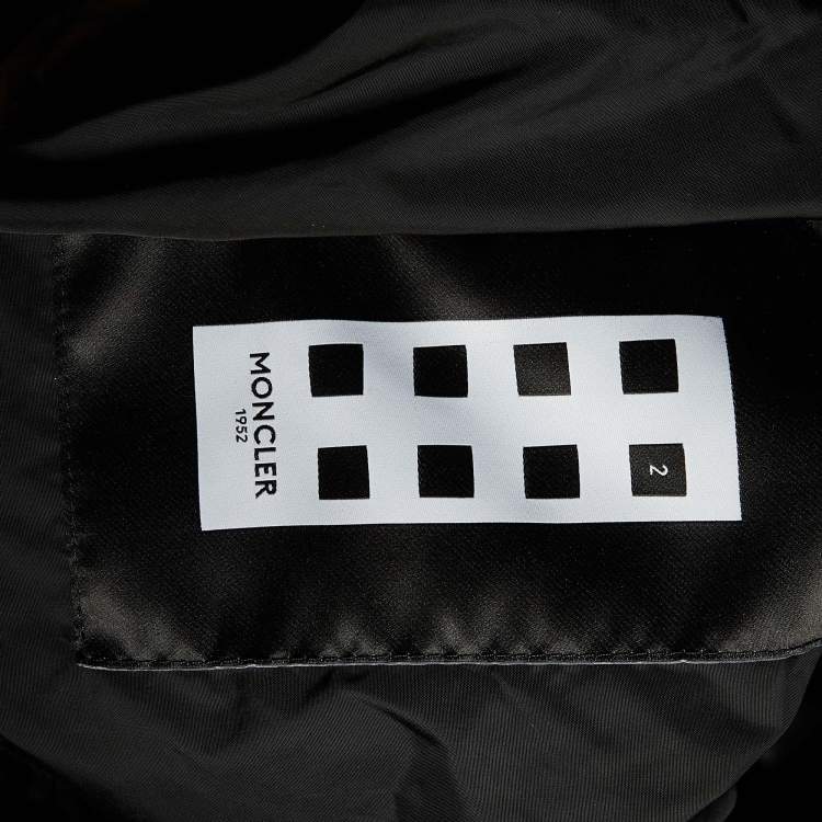 Pre Owned Moncler X Fergus Purcell Black Printed Nylon Octa Jacket XL