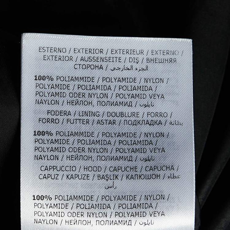 Pre Owned Moncler X Fergus Purcell Black Printed Nylon Octa Jacket XL