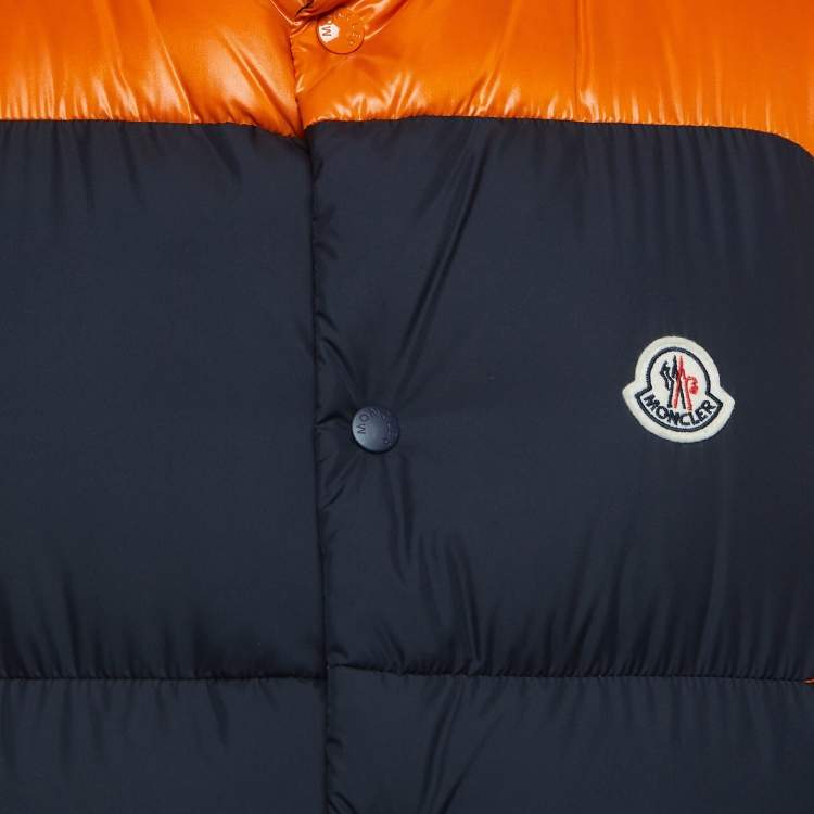 Pre Owned Moncler Cadenet Colorblocked Synthetic Puffer Down Gilet XL