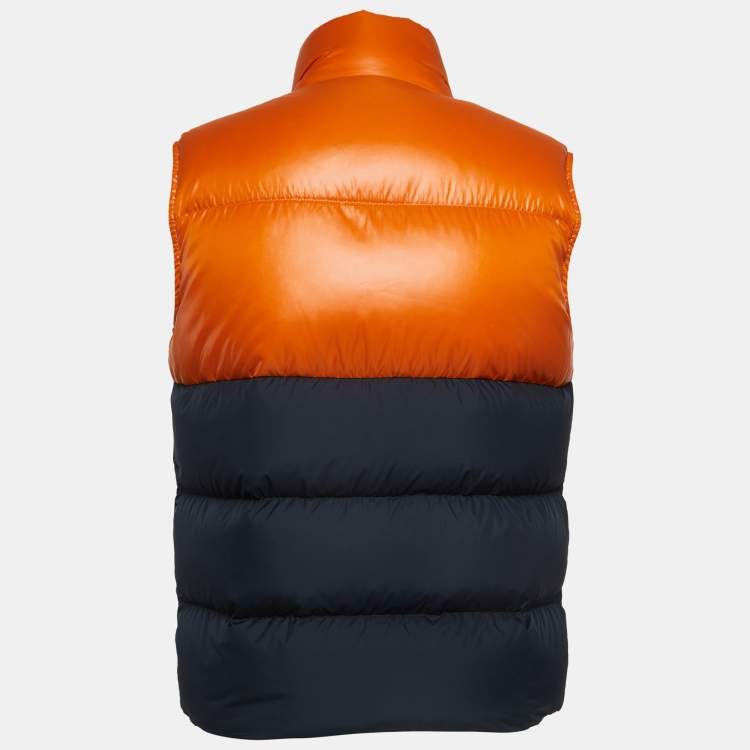 Pre Owned Moncler Cadenet Colorblocked Synthetic Puffer Down Gilet XL