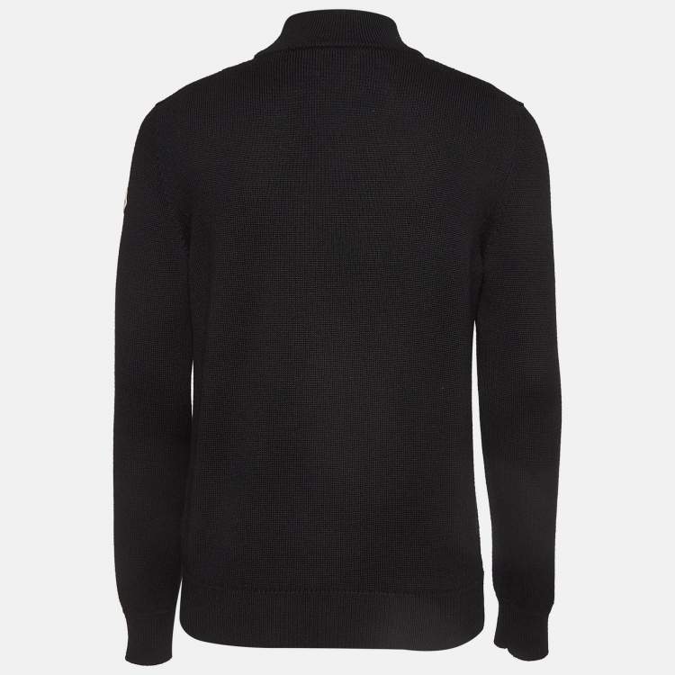 Moncler Black Wool Knit Turtleneck Sweater L Moncler | TLC