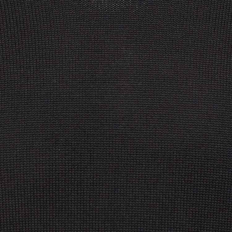 Pre Owned Moncler Black Wool Knit Turtleneck Sweater L