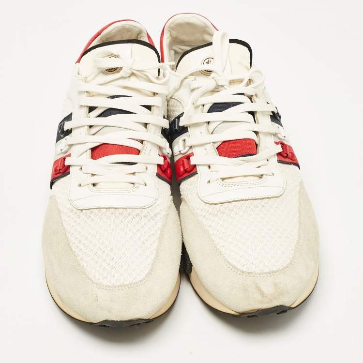 Pre Owned Moncler Multicolor Fabric and Suede Lace Up Sneakers Size 45