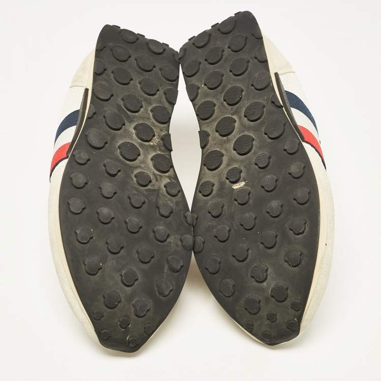 Pre Owned Moncler Multicolor Fabric and Suede Lace Up Sneakers Size 45