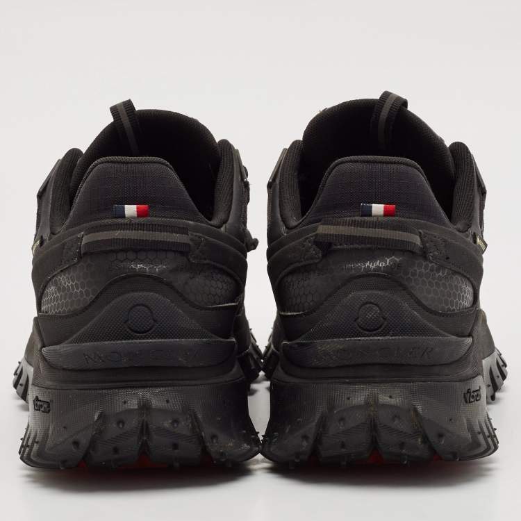 Pre Owned Moncler Black Canvas and Leather Trailgrip GTX Sneakers Size 45