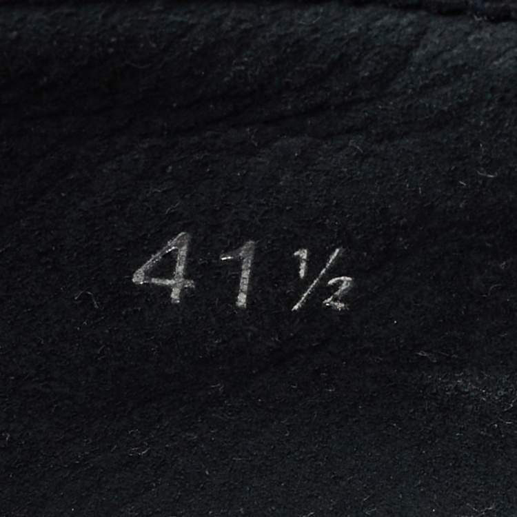 Pre Owned Moncler Black Neoprene and Rubber Emilien Lace Up Sneakers Size 41.5