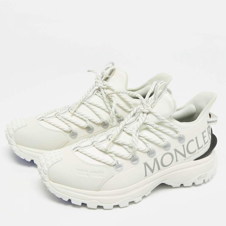 مملوكة مسبقًا حذاء رياضي مونكلر تريلغريب لايت 2 قماش أبيض ومطاط مقاس 40