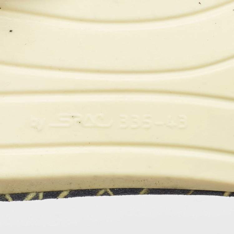 Pre Owned Moncler Tricolor Leather and Nylon Horace Sneakers Size 43