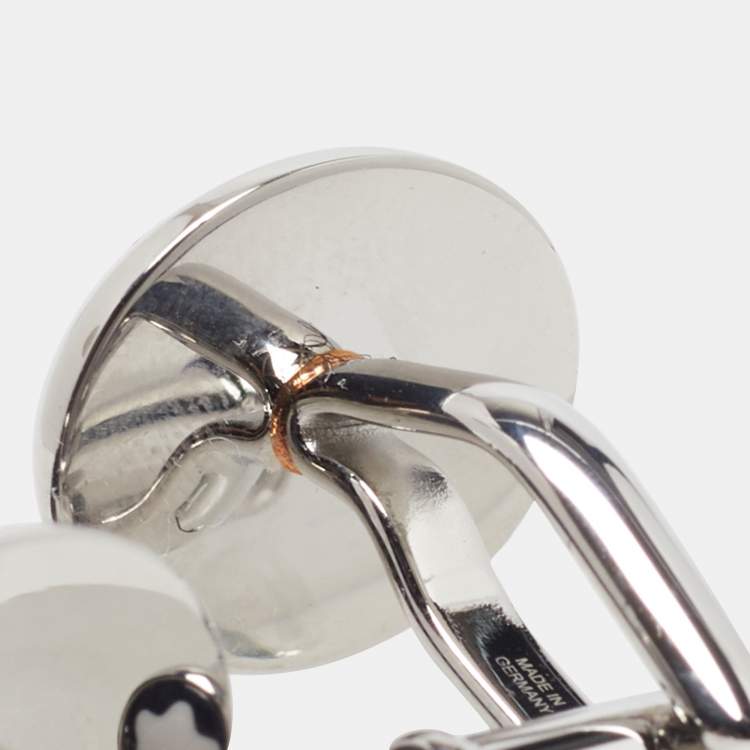 Pre Owned Montblanc Meisterstück Lacquer Stainless Steel Cufflinks