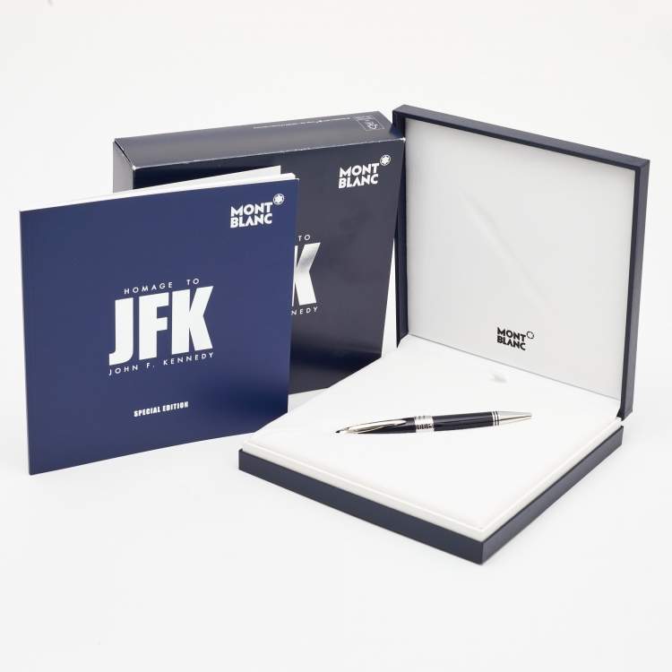 Pre Owned Montblanc John F. Kennedy Special Edition Resin Silver Tone Ballpoint Pen