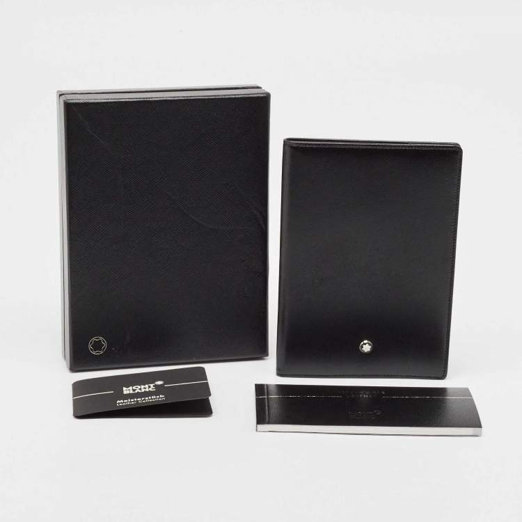 Pre Owned Montblanc Black Leather Meisterstuck Passport Holder