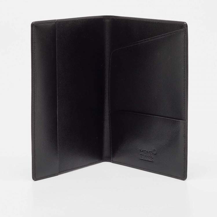 Pre Owned Montblanc Black Leather Meisterstuck Passport Holder