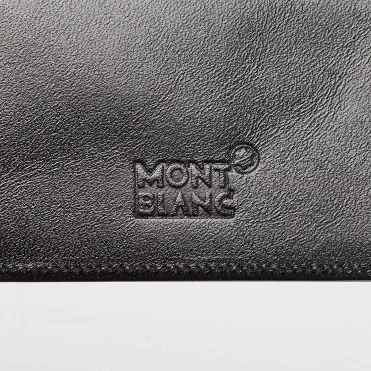 Pre Owned Montblanc Black Leather Meisterstuck Passport Holder