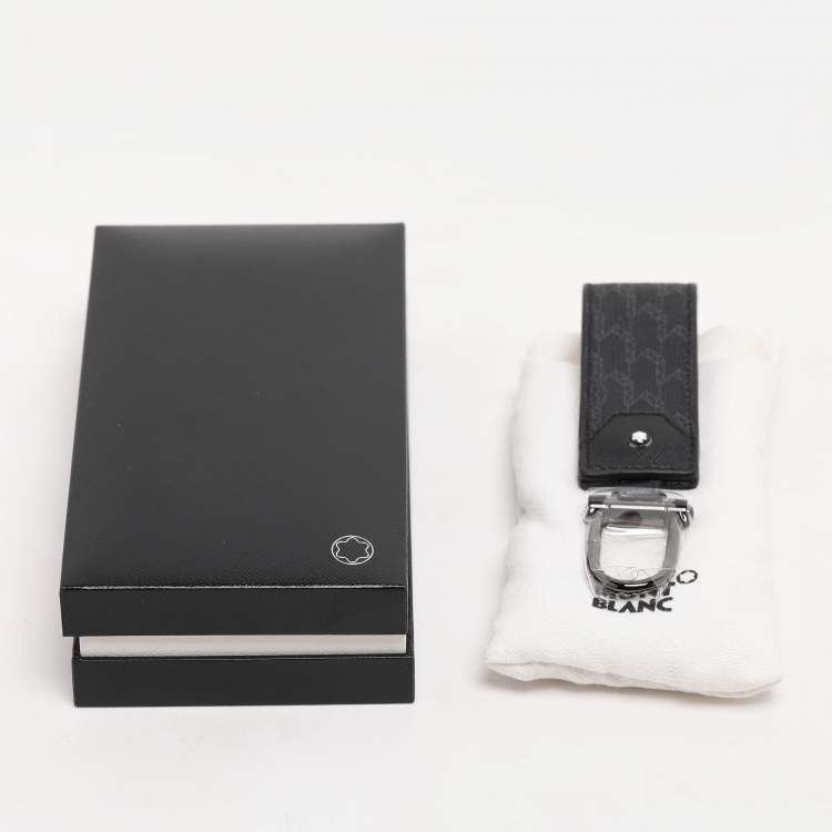 Pre Owned Montblanc Black Signature Leather Meisterstuck Keyring