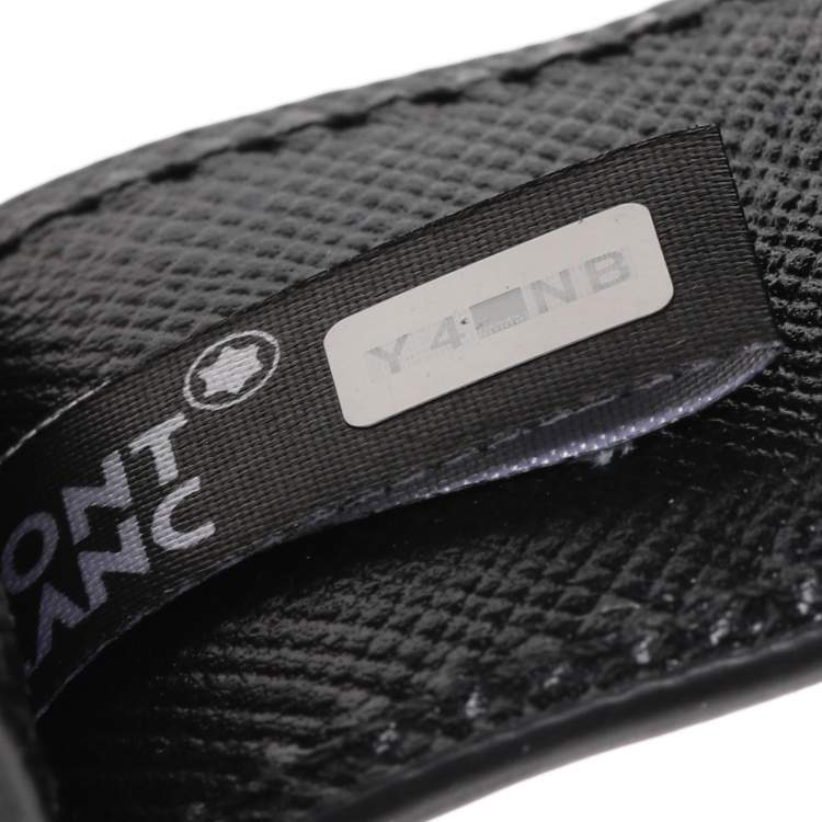 Pre Owned Montblanc Black Signature Leather Meisterstuck Keyring