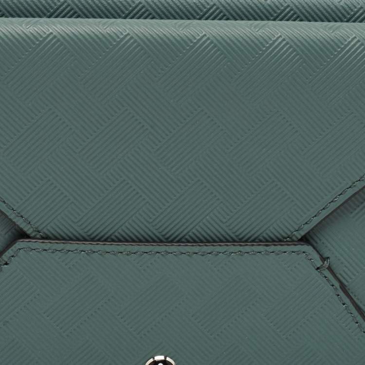 Pre Owned Montblanc x Zidane Green Textured Leather Extreme 3.0 Passport Holder