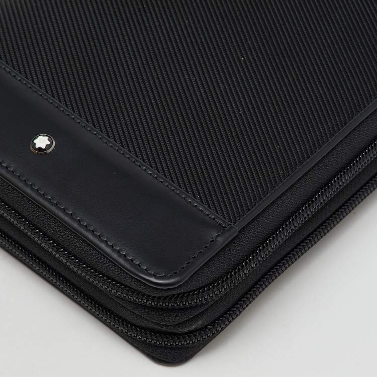 Pre Owned Montblanc Black Nylon and Leather Night Flight Travel Organizer
