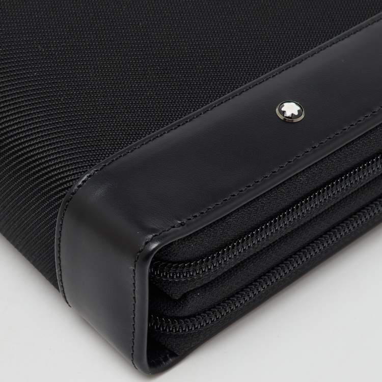 Pre Owned Montblanc Black Nylon and Leather Night Flight Travel Organizer