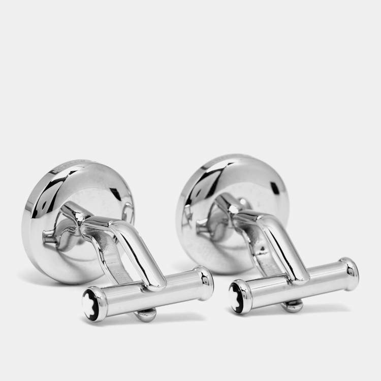 مملوكة مسبقًا Montblanc Stainless Steel Two Tone Metal Cufflinks