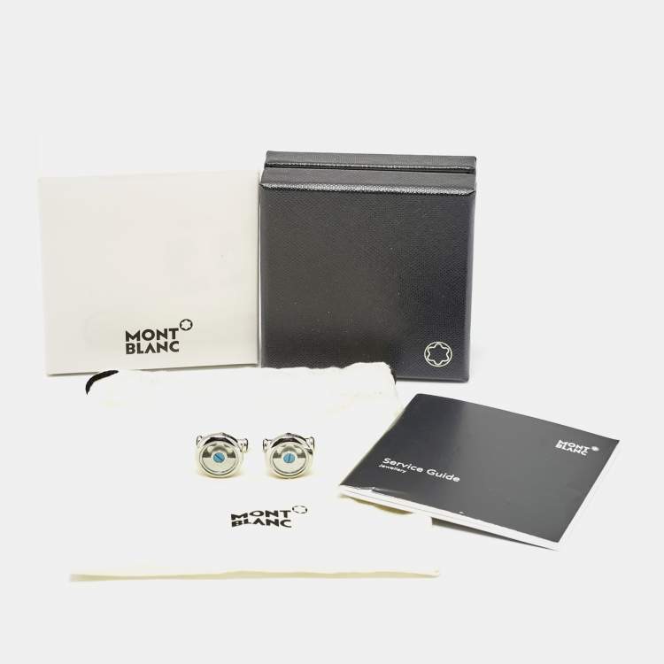 مملوكة مسبقًا Montblanc Stainless Steel Two Tone Metal Cufflinks