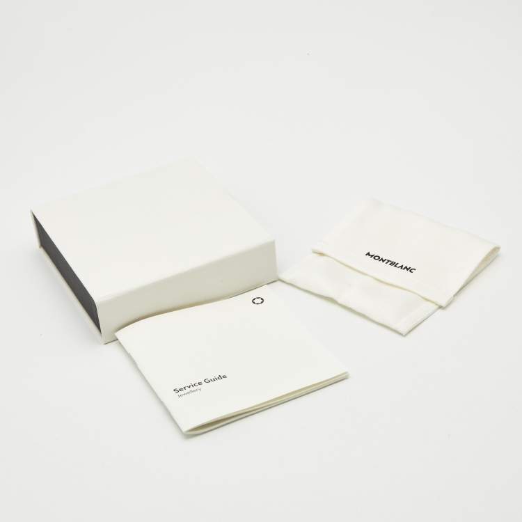 Pre Owned Montblanc Meisterstuck Onyx Stainless Steel Cufflinks