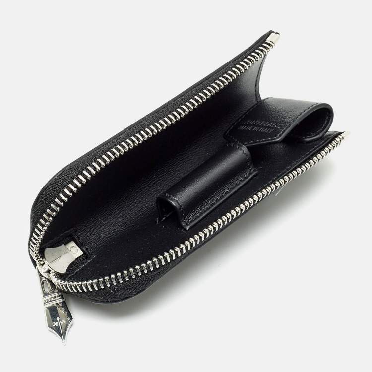 Pre Owned Montblanc Meisterstuck Selection 1 Black Leather Pen Pouch