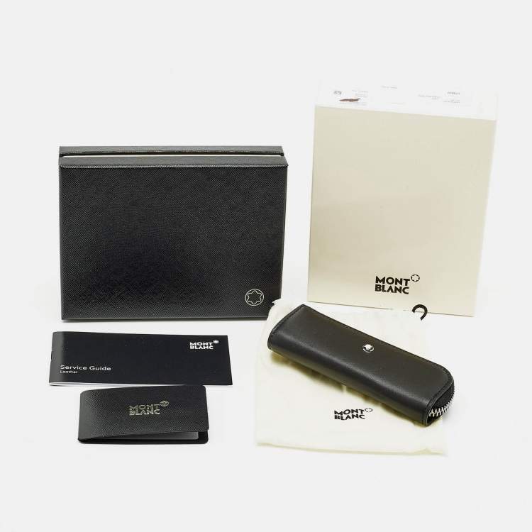 Pre Owned Montblanc Meisterstuck Selection 1 Black Leather Pen Pouch