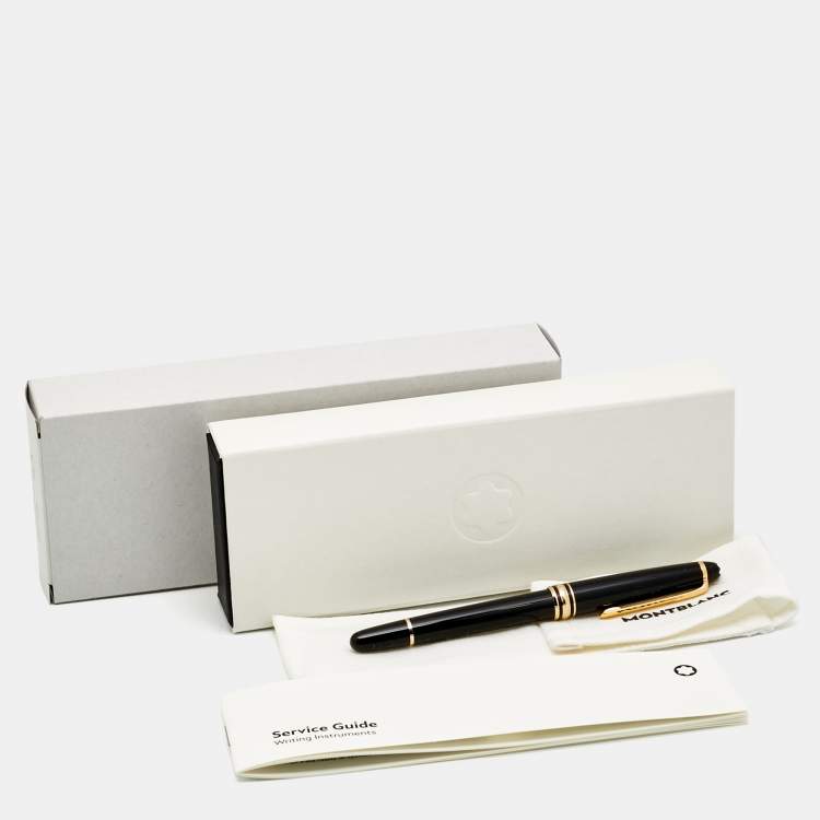 Pre Owned Montblanc Meisterstuck Black Resin Gold-Coated Classique Rollerball Pen