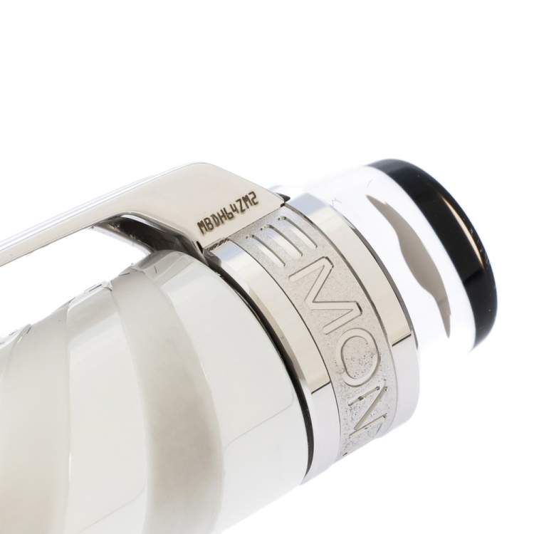 مملوكة مسبقًا Montblanc StarWalker White Ceramic Doué Silver Tone Ballpoint Pen