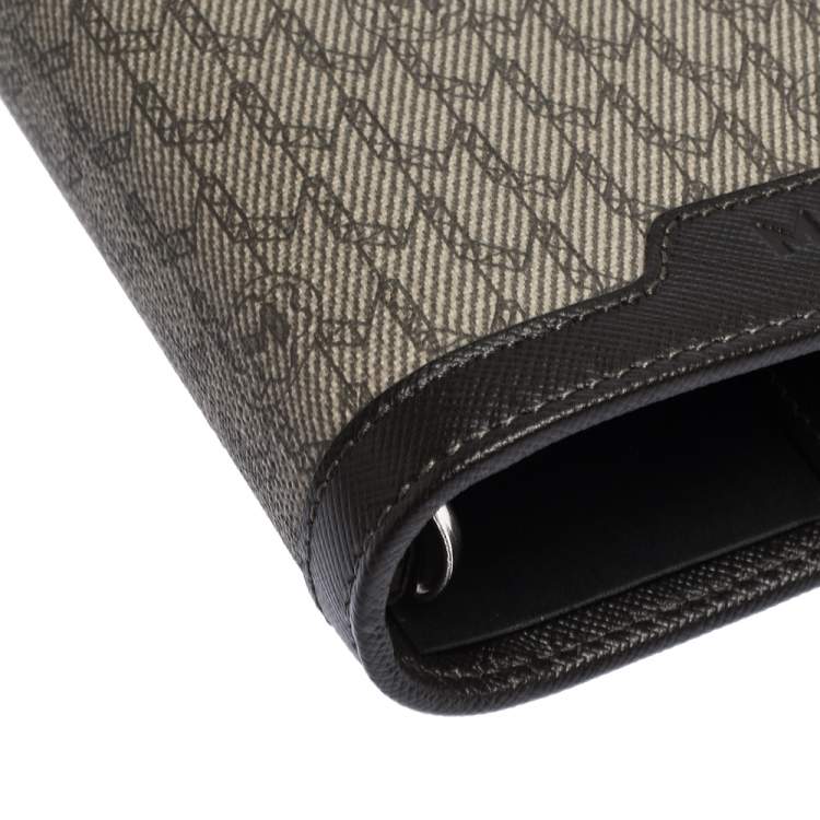 Pre Owned Montblanc Brown Monogram Coated Canvas Agenda Organizer