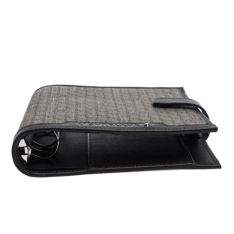 Pre Owned Montblanc Brown Monogram Coated Canvas Agenda Organizer
