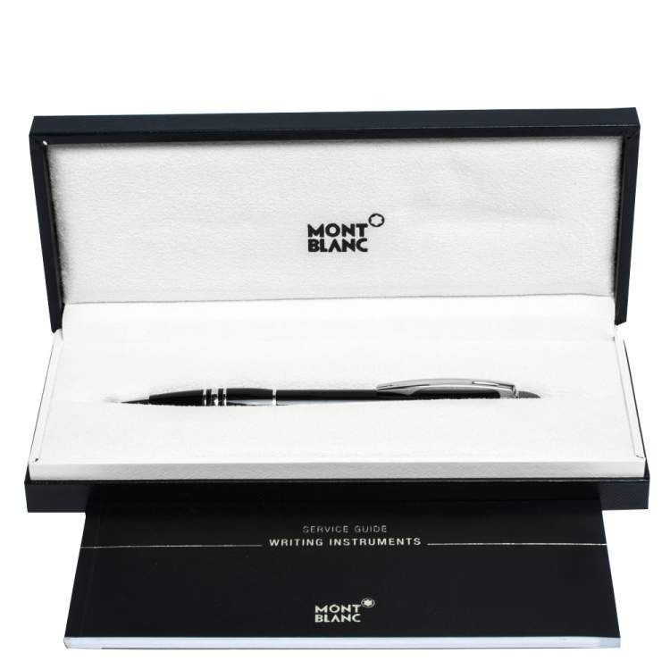 Pre Owned Montblanc StarWalker Black Resin Silver Tone Ballpoint Pen   
