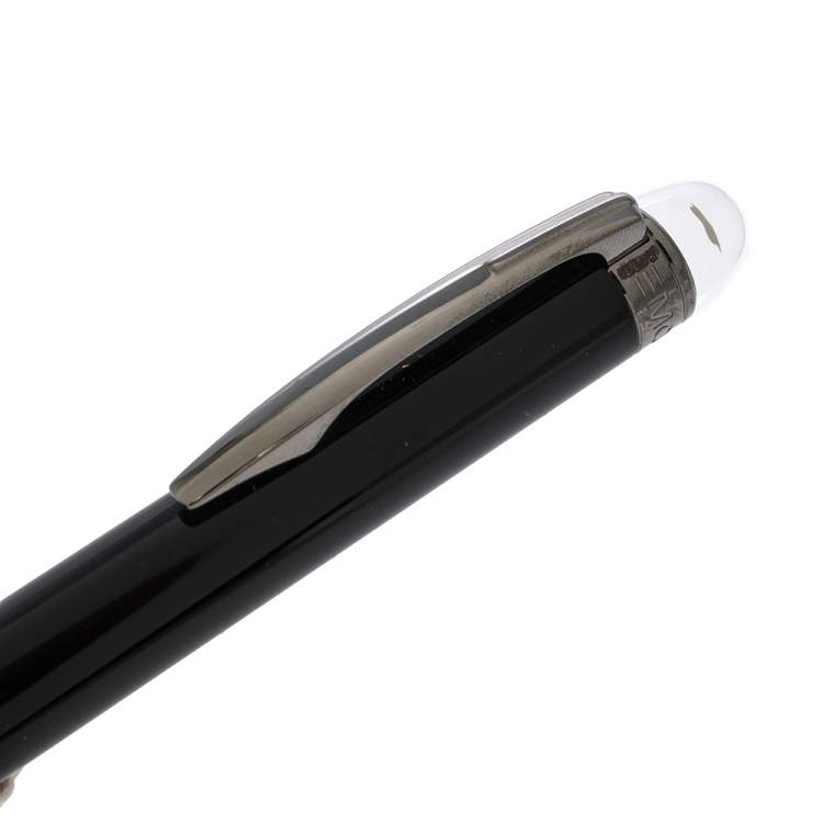 Pre Owned Montblanc StarWalker Midnight Black Resin Ruthenium Coated Ballpoint Pen