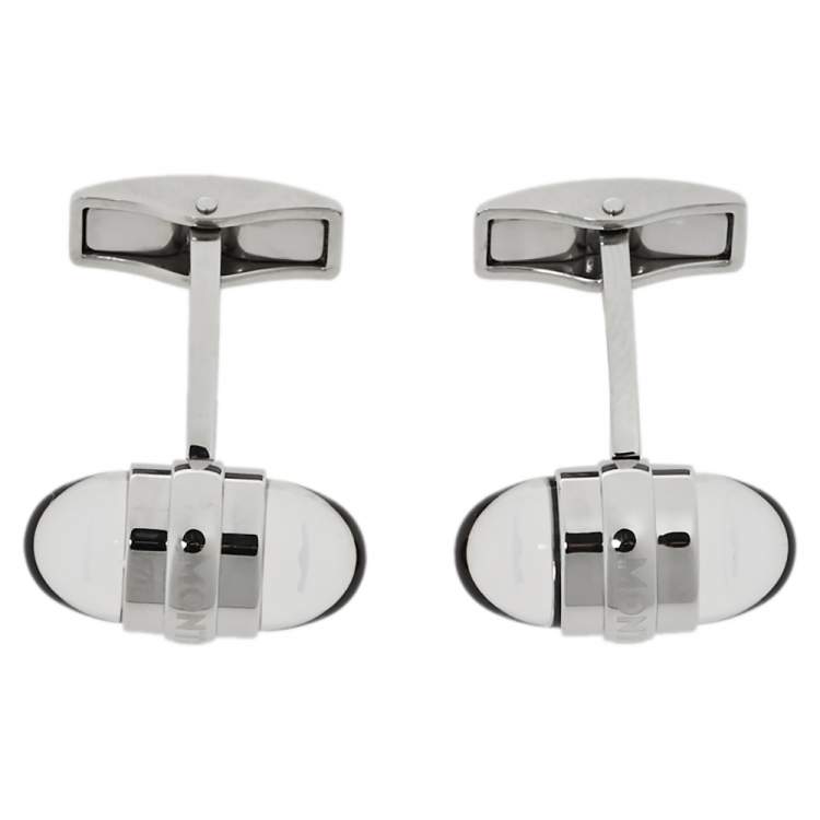 Pre Owned Montblanc Silver Tone Floating Stars Urban Walker Cufflinks