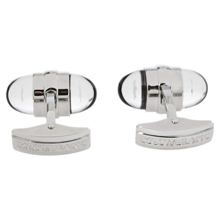Pre Owned Montblanc Silver Tone Floating Stars Urban Walker Cufflinks