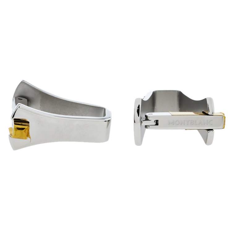 Pre Owned Montblanc Stainless Steel Sartorial Stirrup Cufflinks