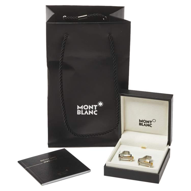 Pre Owned Montblanc Stainless Steel Sartorial Stirrup Cufflinks