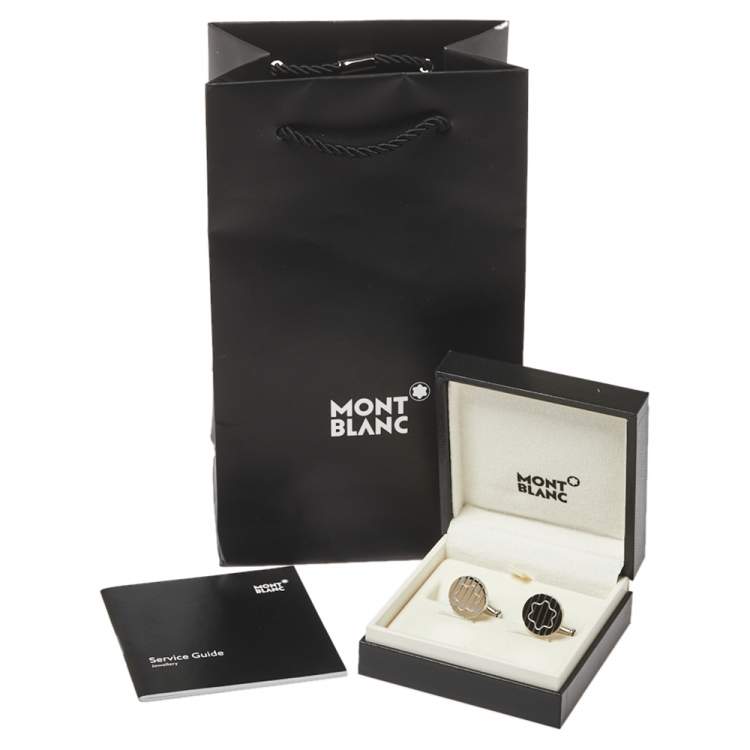 Pre Owned Montblanc Sartorial Steel Archi Round Cufflinks