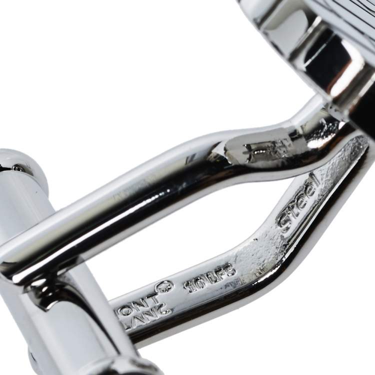 Pre Owned Montblanc Sartorial Steel Archi Round Cufflinks