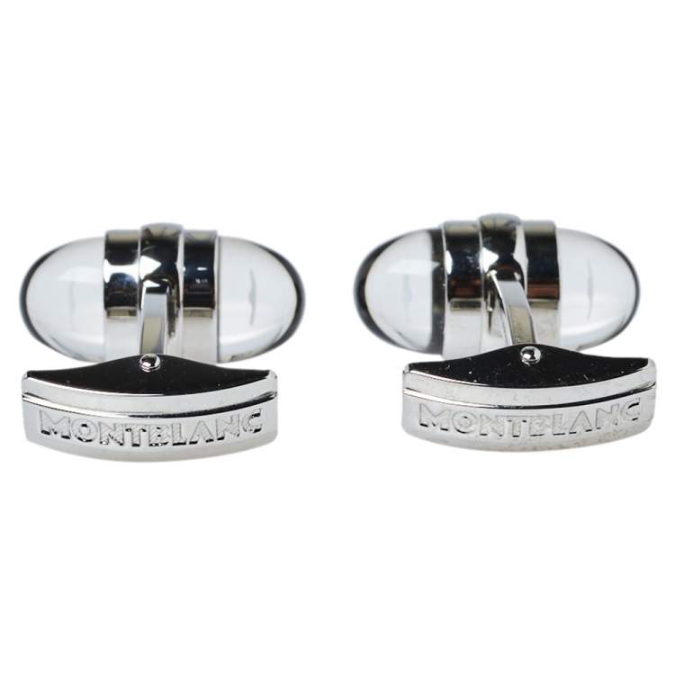 Pre Owned Montblanc Silver Tone Floating Stars Urban Walker Cufflinks