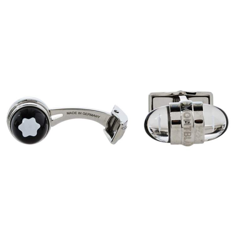 Pre Owned Montblanc Silver Tone Floating Stars Urban Walker Cufflinks
