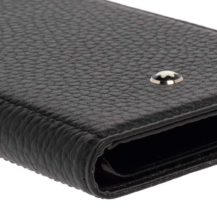 Pre Owned Montblanc Black Leather Sartorial iPhone 8 Flip Case